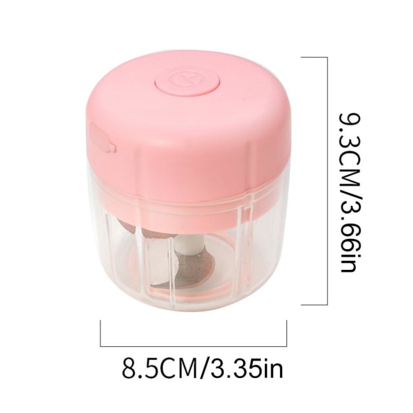 Mini Electric Food Chopper Bärbar USB Köttkvarn Vitlök