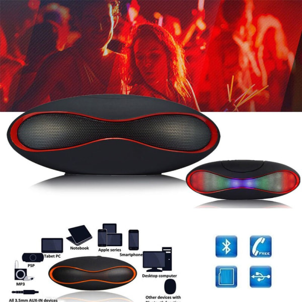 Mini Stereo trådlös Bluetooth -högtalare Bärbart 3D-ljud