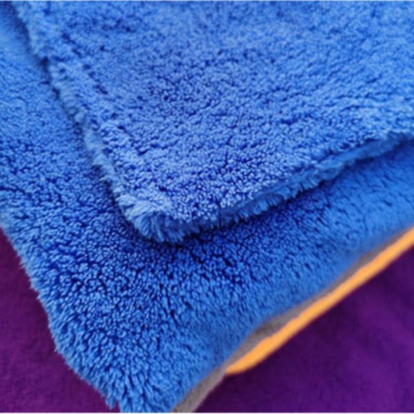 5*st Coral Fleece Absorbent Square, biltvätt handduk liten Purple