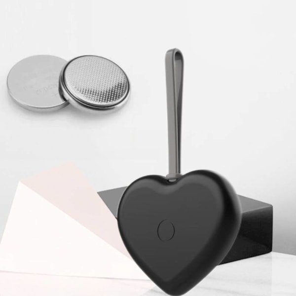 Smart Bluetooth Anti-förlorad enhet, Anti-mobiltelefon förlorad Black Heart-shaped