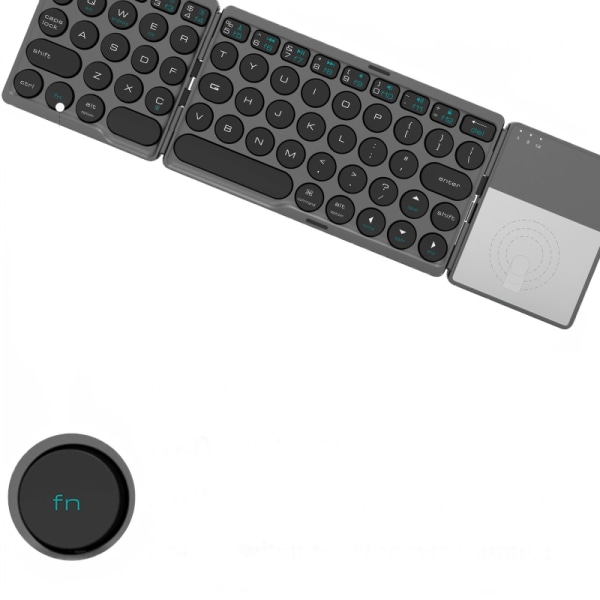 Qwert hopfällbart tangentbord Bluetooth trådlös med pekplatta