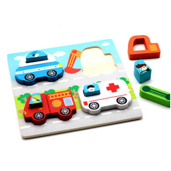 Kid's Learning Puzzle Läromedel Set Hot Wooden Toy 3D