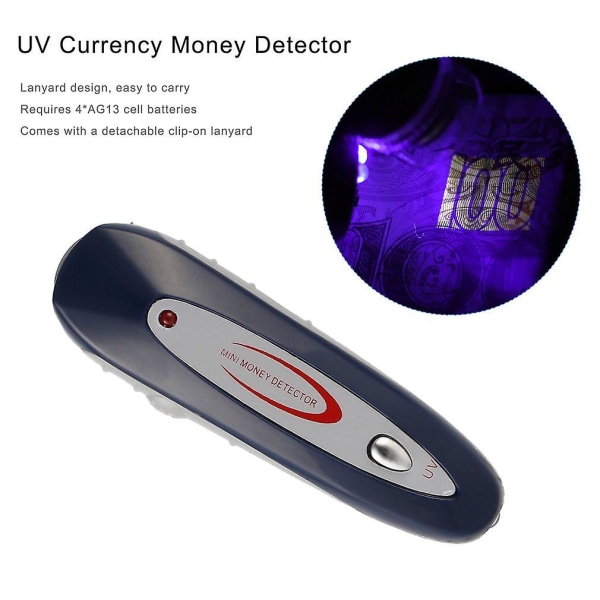 Mini 2 i 1 Uv Valuta Pengar Sedel Detektor Förfalskningar