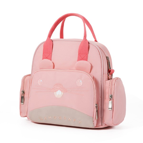 Multifunktionell Mother And Baby Bag, Mode Mother Bag Baby Pink