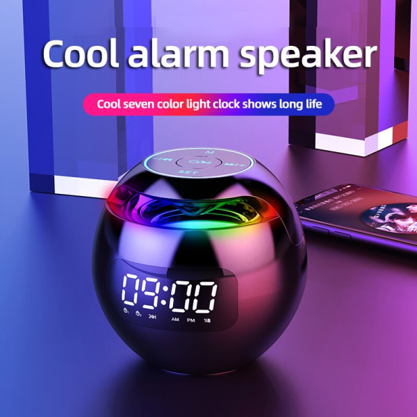 Cool Alarm Speaker Bluetooth Alarm Clock Mini Subwoofer Card