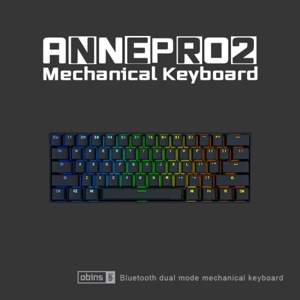 Anne Pro2 mini bärbar 60% NKRO mekaniskt tangentbord RGB