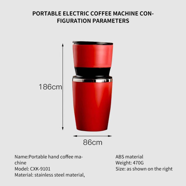 Mini portabel kaffekvarn Manuell tvättbar espressokaffe