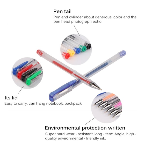 Färgglad Highlighter Pen Set Söt Glitter Color Gel Pen