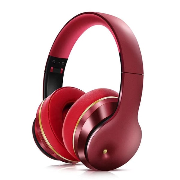 Röda Bluetooth -hörlurar Active Noise Cancelling Wireless