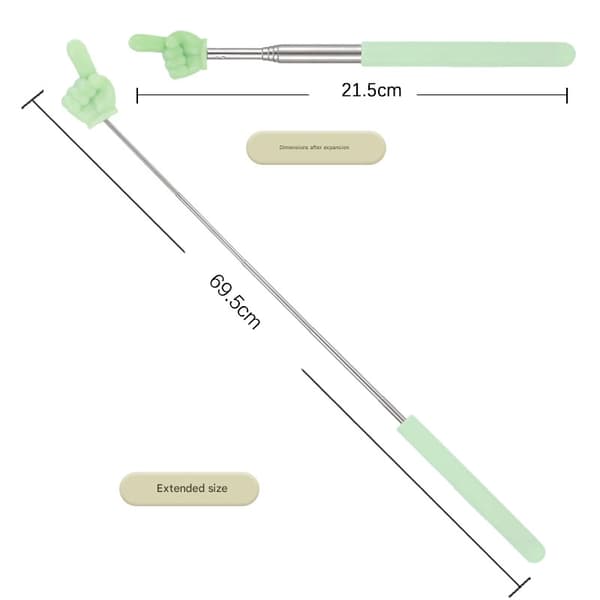 Telescopic Teacher Pointer Mini Hand Classroom And Pointer Presentation Finger K6I2 Green green one-size
