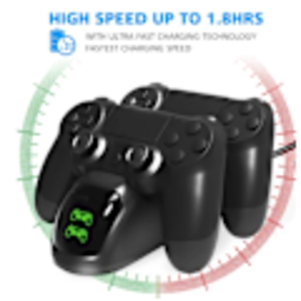 Dual Charging Station for Two PS4/PS4 Slim/PS4 Pro Controllers