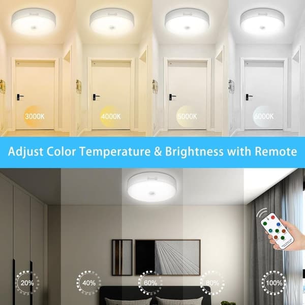 Rechargeable LED Wall and Ceiling Light – Motion Sensor Battery-Powered Lamp for Wardrobe, Staircase, and Hallway