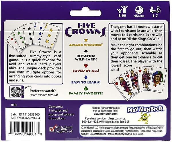 Five Crowns kortspill for 2–6 spillere