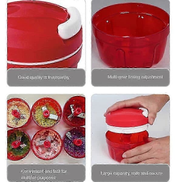 Erstatning manuell mathakker kompatibel med Tupperware Turbo Chef D158, rød
