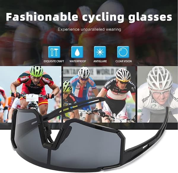 3-pack polariserade sportglasögon för cykling och löpning
