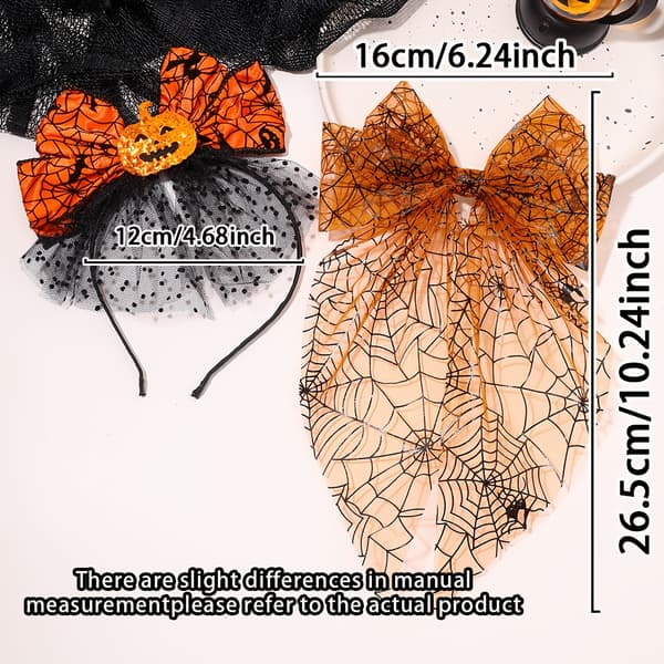 2-osainen Halloween-kurpitsahiustarvikesetti