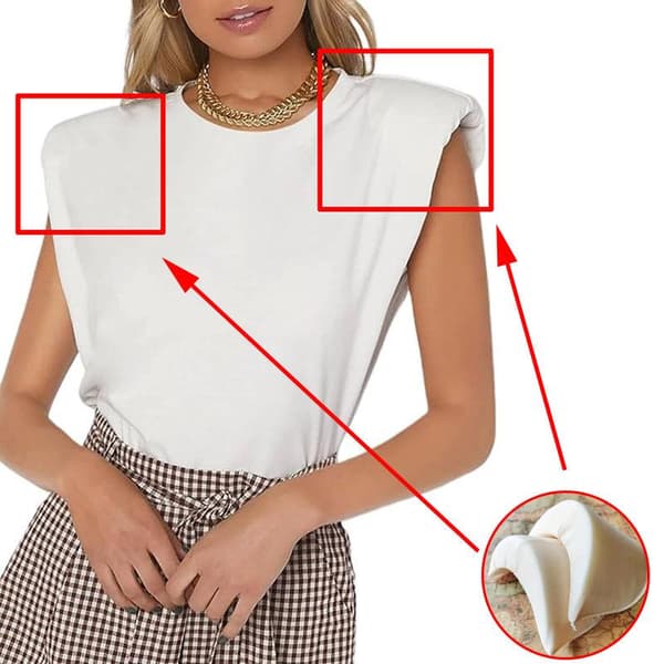 1 Pair Thick Large 35mm Sponge Shoulder Pads, Black, White, Nude A2