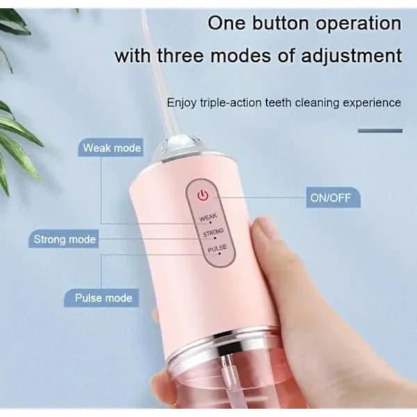 Dental Flosser Focus - Profesjonell bærbar munnskyller (hvit)