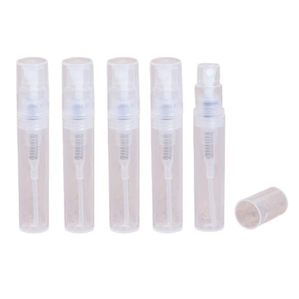 Pienet hajuvesipullot, 3 ml - 5 kpl (3 ml kirkas)