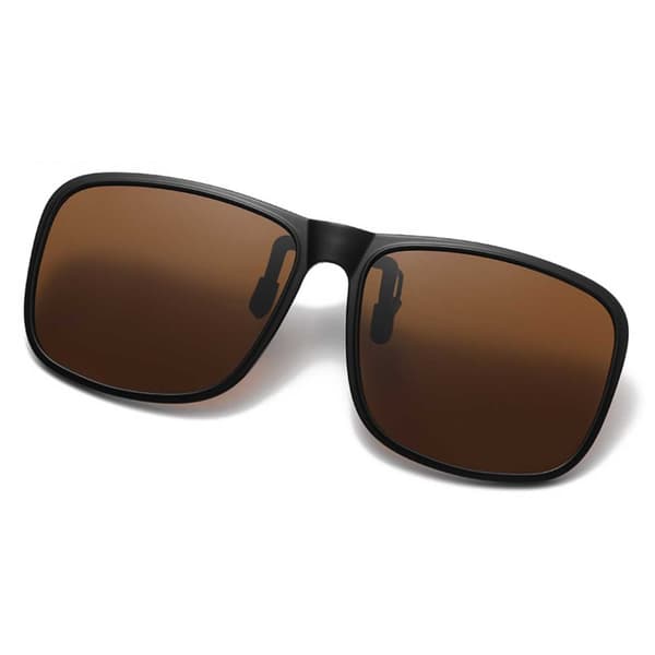 Oppfellbare Solbriller Clip-On Brun brun