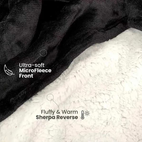 Varm vinterhettegenser-teppe - Stor hettegenser-snuggie, par-hettegenser-soveplagg, varme soveklær for hjemmet light gray