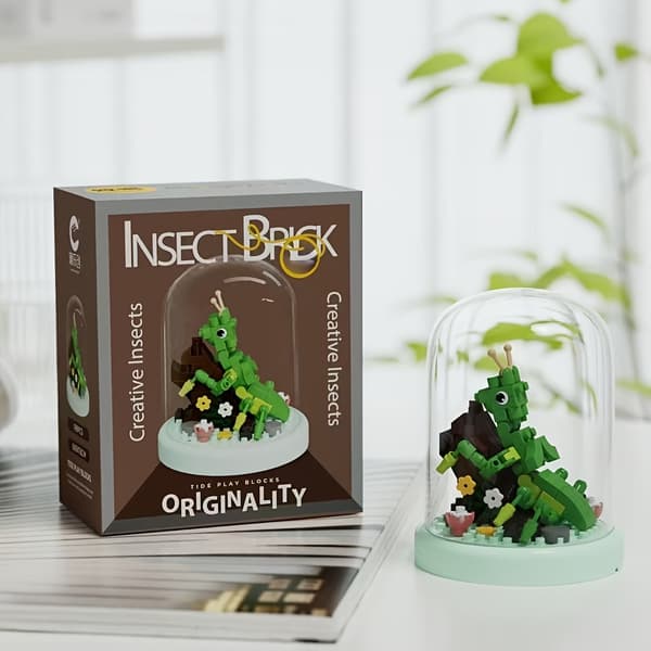Insekt Mikro Byggklossmodell, Söt ABS Minifigur