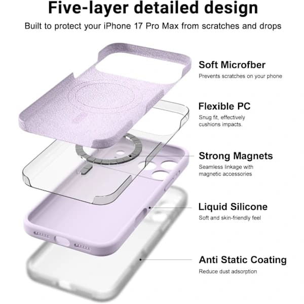 FitSleeps Lydløs Vibrerende Alarmur Mauve nuage iPhone 17 Pro