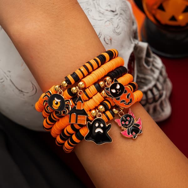 Halloween-kurpitsarannekoru, polymeerisavikorut