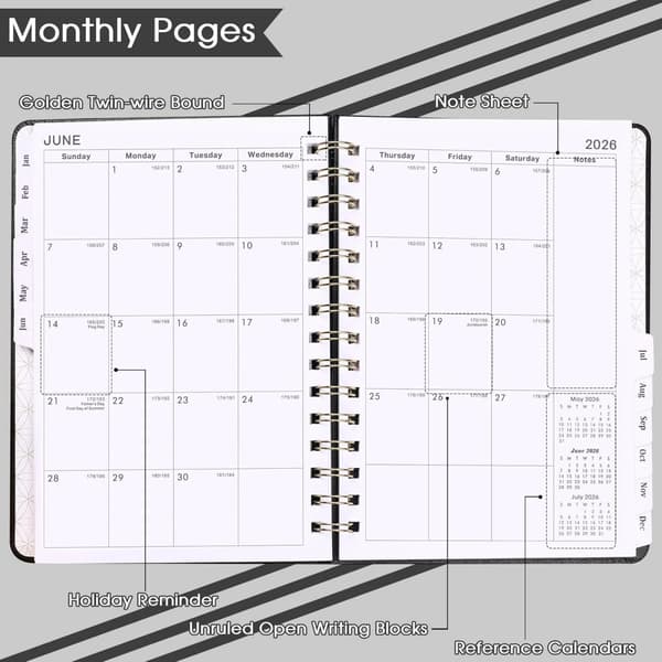 2026 Calendar 12-Month Planner, Personal Organizer with Monthly Goals, To-Do List, Habit Tracker