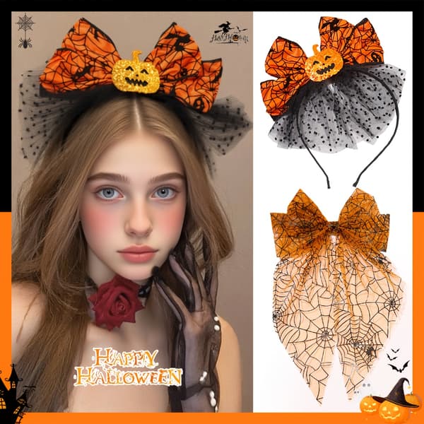 2-osainen Halloween-kurpitsahiustarvikesetti