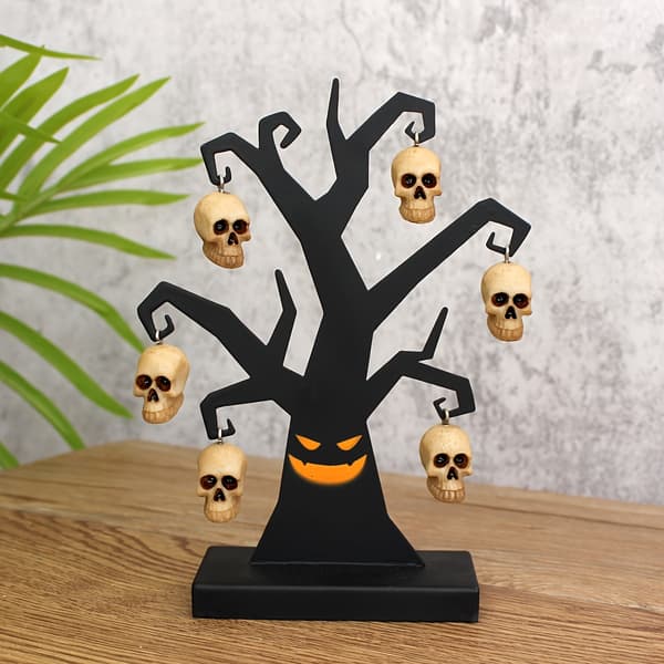 Gotisk Skelettræ Havepynt, 6,3 tommer Halloween-dekoration