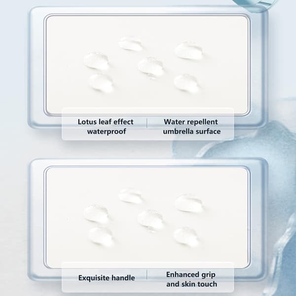 Miniparaply til håndtaske, bærbart og kompakt, perfekt til regn og sol med UV-beskyttelse White