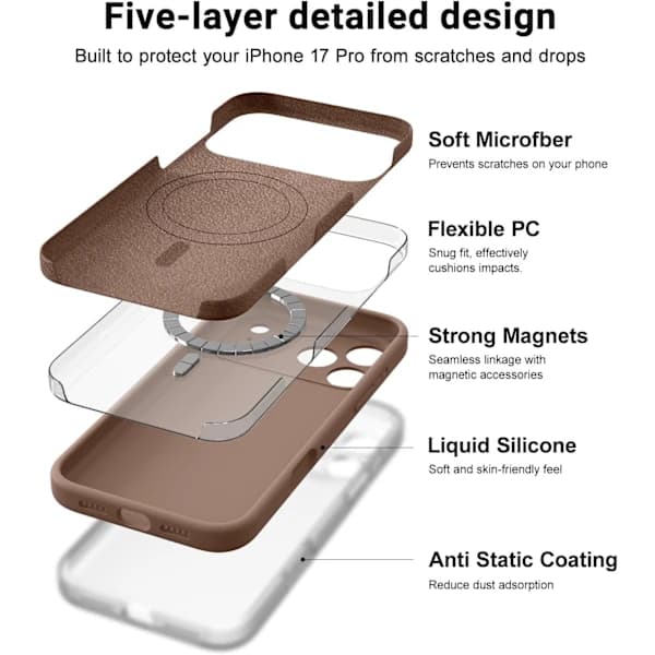 Jumbo druvklase klämboll, långsamt stigande sensorisk fidgetleksak Light Brown iPhone 17 Pro