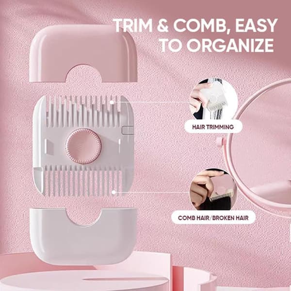 Splittede Tupper Trimmer Splittede Tupper Fjerner 2-i-1 Hårklipper Hårtrimmer Hårklipper Hårfjerner Hårstylingverktøy For Hår Og Kvinner Mini Rosa