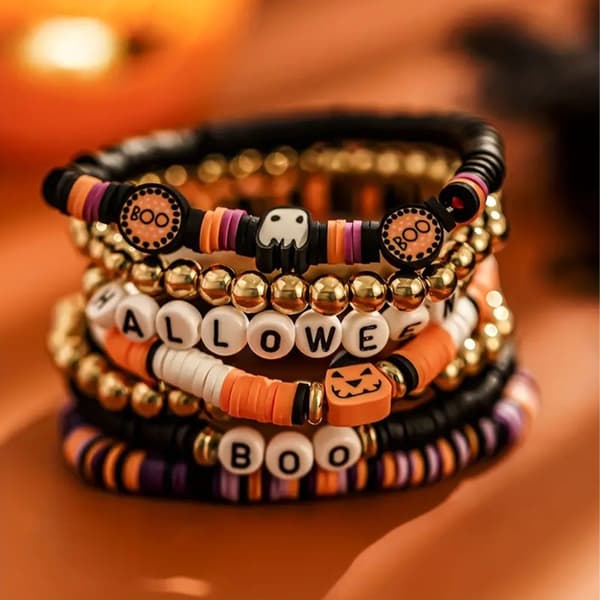 Halloween-kurpitsarannekoru, polymeerisavikorut