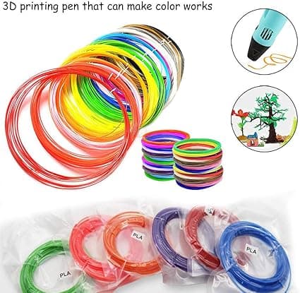 3D-filamentti 3D-kynä PLA 3D-kynäfilamentti 20 väriä 1,75 mm 5M (16,4 jalkaa) joka väri