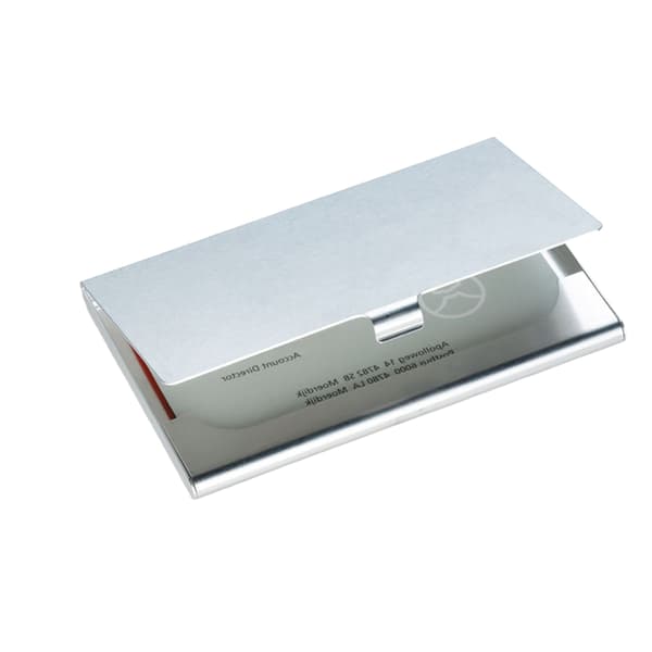 MidOcean Epsom Visitkortsholder i Aluminium One Size Blank Sølv