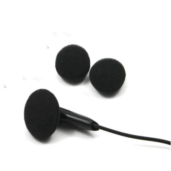 In-ear hörlurar, 5 par öronkuddar, svart