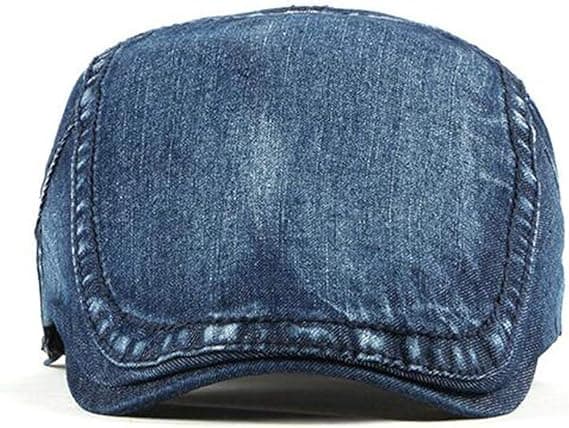2-pakning flate capser for menn i denim bomull