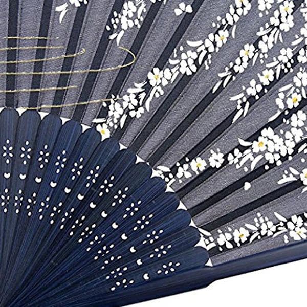 5-pak foldbare silkehåndvifter med japansk-inspirerede designs