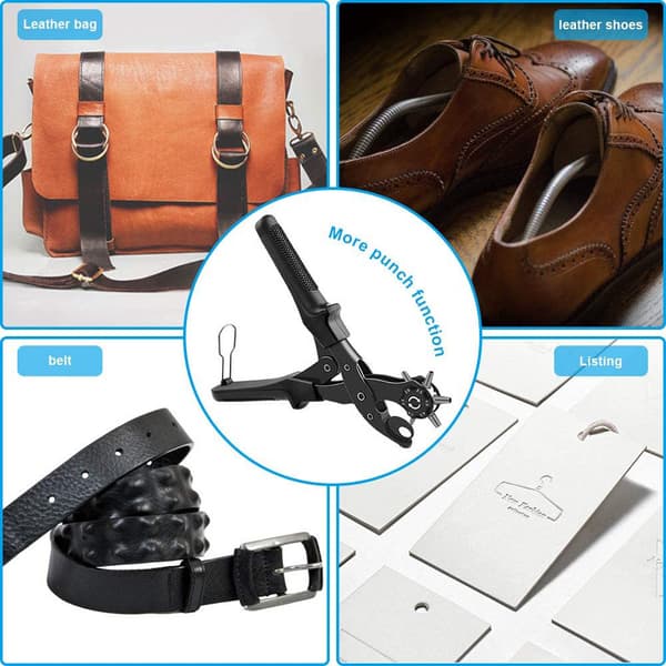 Belt Hole Punch, Leather Hole Punch with 2 Extra Stops - Perf