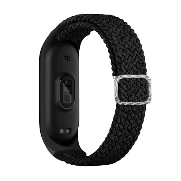 Nylonrem til Xiaomi Mi Band 3/4/5/6/7 (NFC), Sort black
