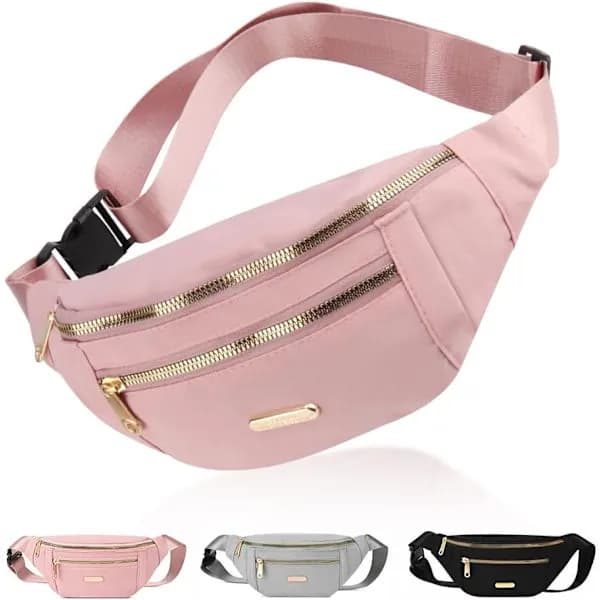 Midjeväska, vattentät löparmidjeväska, justerbart midjebälte, rosa Pink