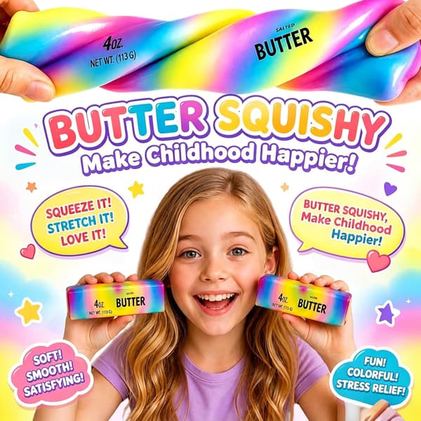 2-pack realistiska smörstavs-squishy stressleksaker, långsamt stigande mjuka fidgetleksaker