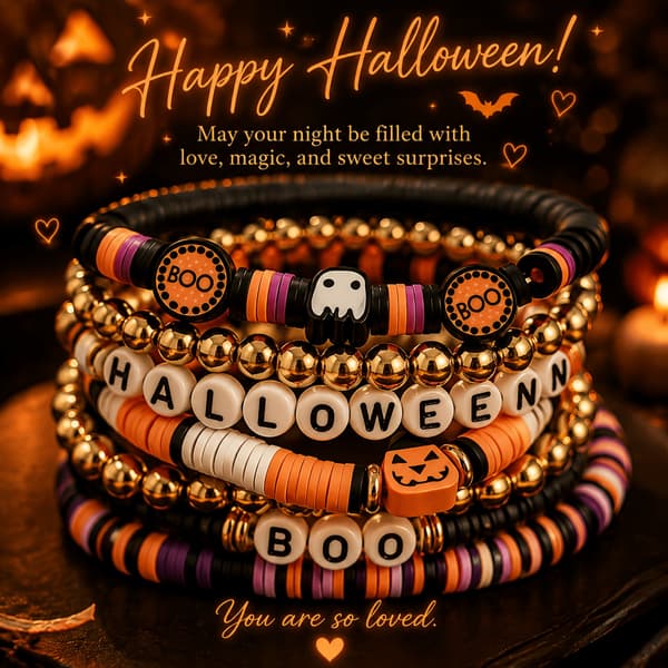 Halloween-kurpitsarannekoru, polymeerisavikorut