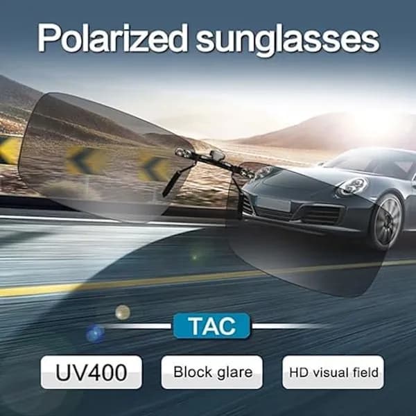 Polariserte unisex clip-on solbriller - egnet for reseptbelagte briller