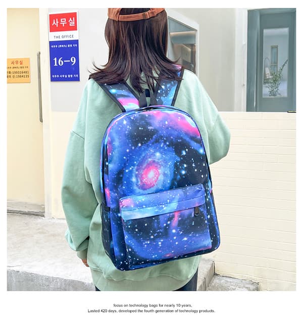 The Hunger Games Stjernehimmel 3-delt Rygsæk Sæt Starry Blue Backpack + pencil case