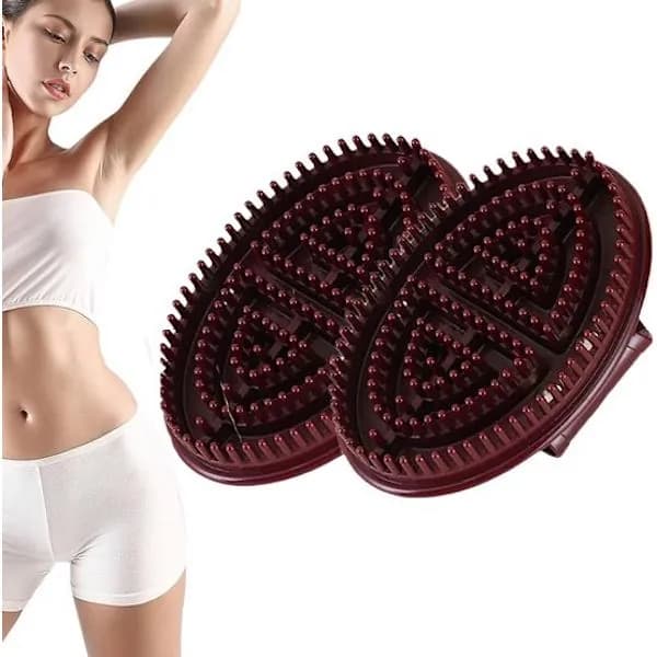2 massagebørster - massagebørste til fjernelse af cellulite - tørbørste - kropsbørste