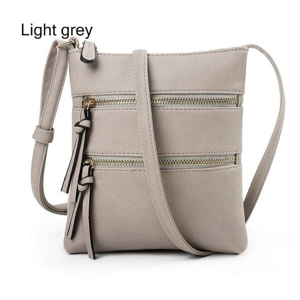 Women's Crossbody Bag Zipper LIGHT GREY Light Grey Light grey