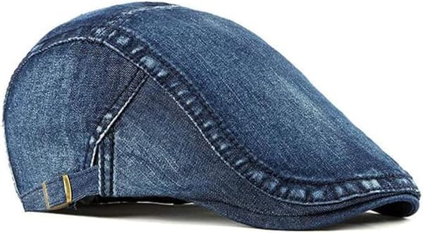 2-pakning flate capser for menn i denim bomull
